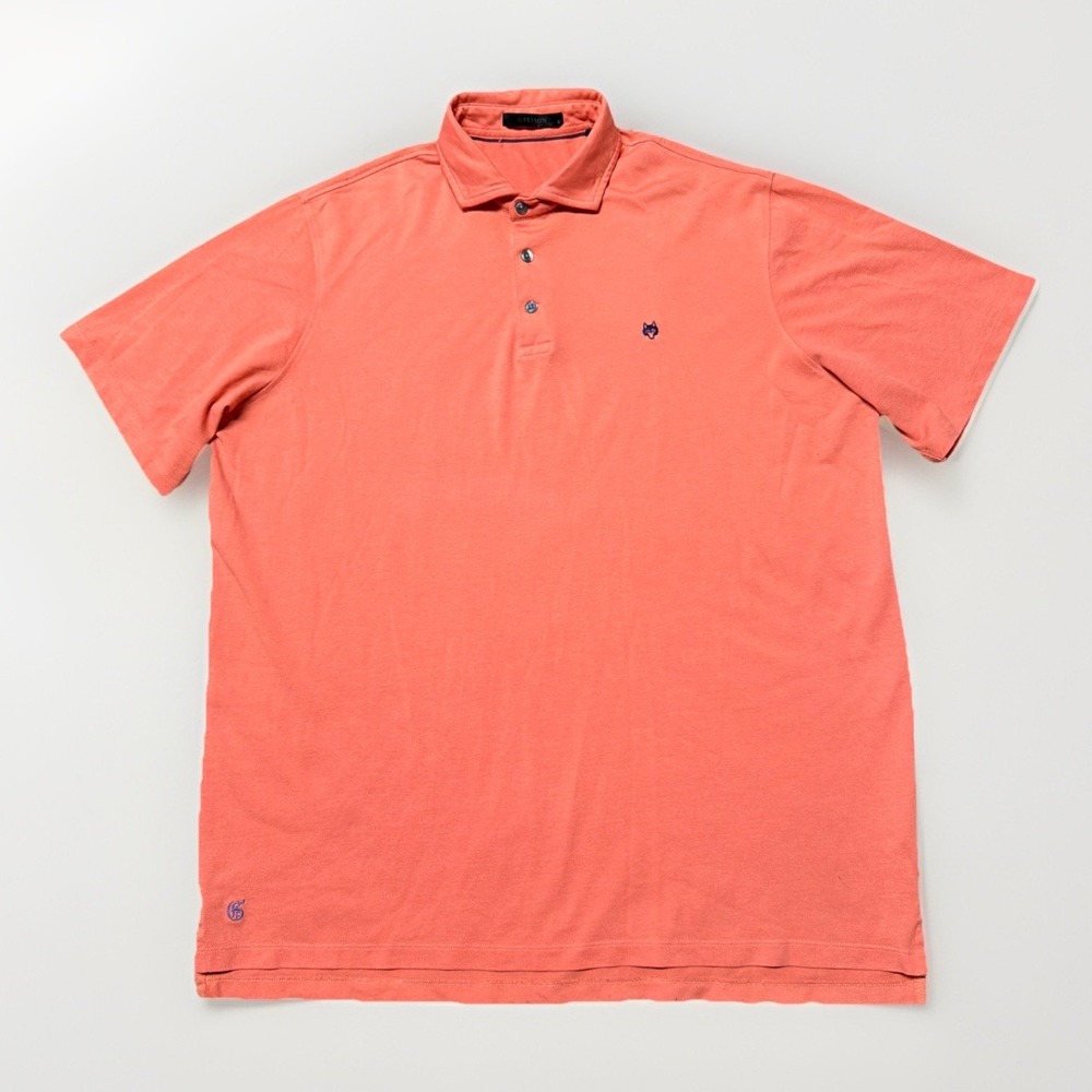 Greyson Cotton‎ Golf Polo Shirt XL Peach Casual Preppy